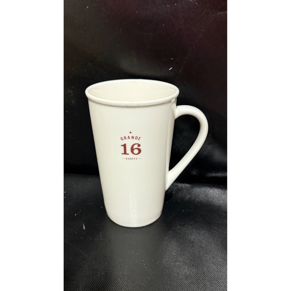 Starbucks Grande 16 Ounces‎ Ceramic Coffee Mug White Maroon Est 1971 2010